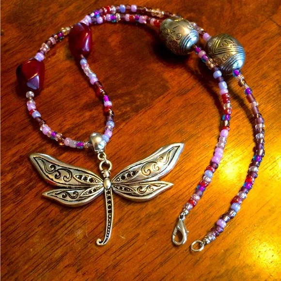 Firefly Czech beaded Necklace - Picture 1 of 2